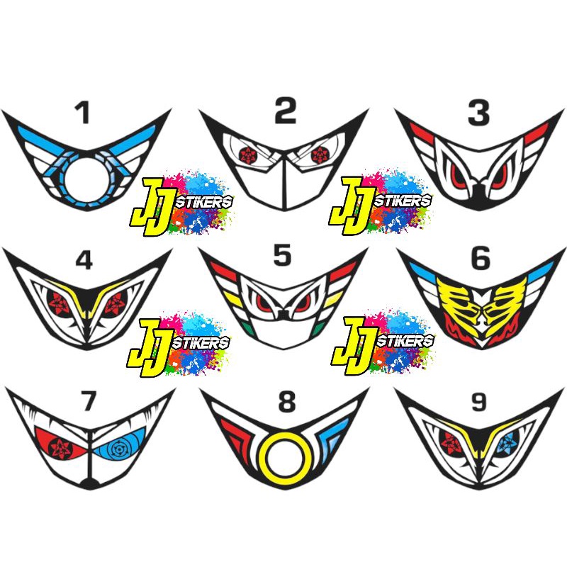 sticker stiker lampu dan alis beat new / street 2016 sampai 2019