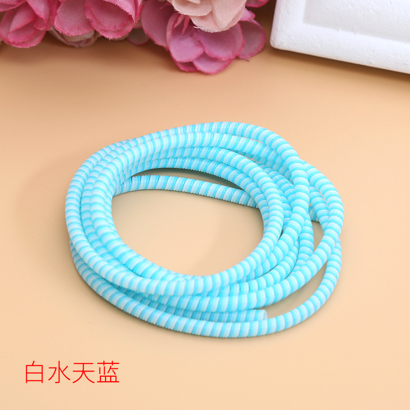 1.4m Color phone Wire Cord Rope /Protector Anti-break spring protection rope / USB Charging Cable earphone Data Bobbin Winder /Cable Winder Organizer