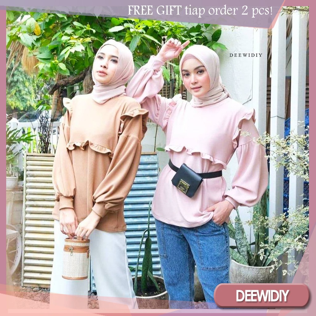 BAJU KNIT PANJANG PREMIUM WANITA MURAH - ARNIA SWEATER DEEWIDIY