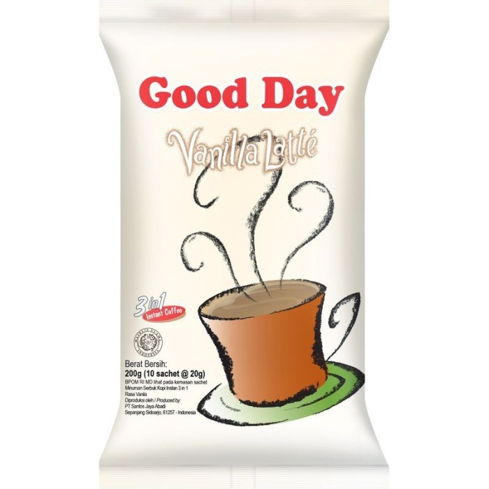

Good Day Kopi Instant 3 In 1 Vanilla Latte 10X20g