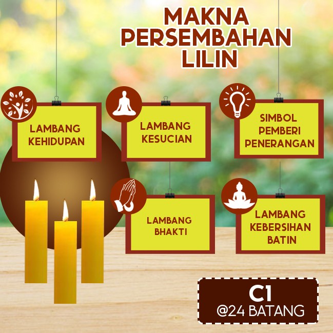 Lilin Batang Sembahyang Sukhavati C1 Kuning