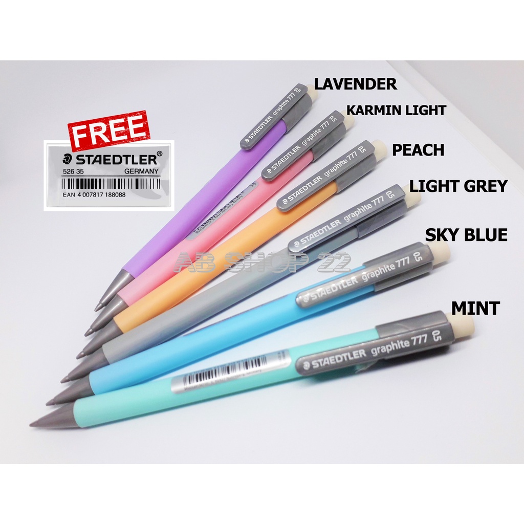 Jual Pensil Mekanik Staedtler 777 Pastel Free Eraser Shopee Indonesia