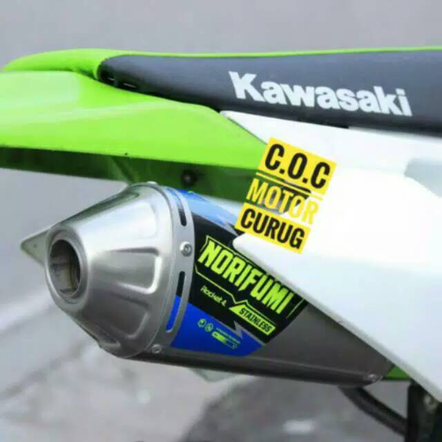 KNALPOT RACING NORIFUMI ASLI ORIGINAL TIPE ROKET 4 SS BUAT MOTOR KAWASAIKI KLX150