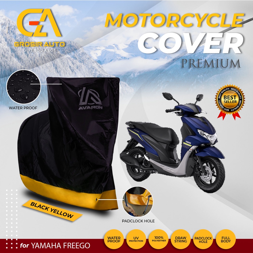 Sarung Motor AVARON PREMIUM FREEGO/ Penutup Pelindung Body Cover Motor Warna Anti Air Merk Avaron