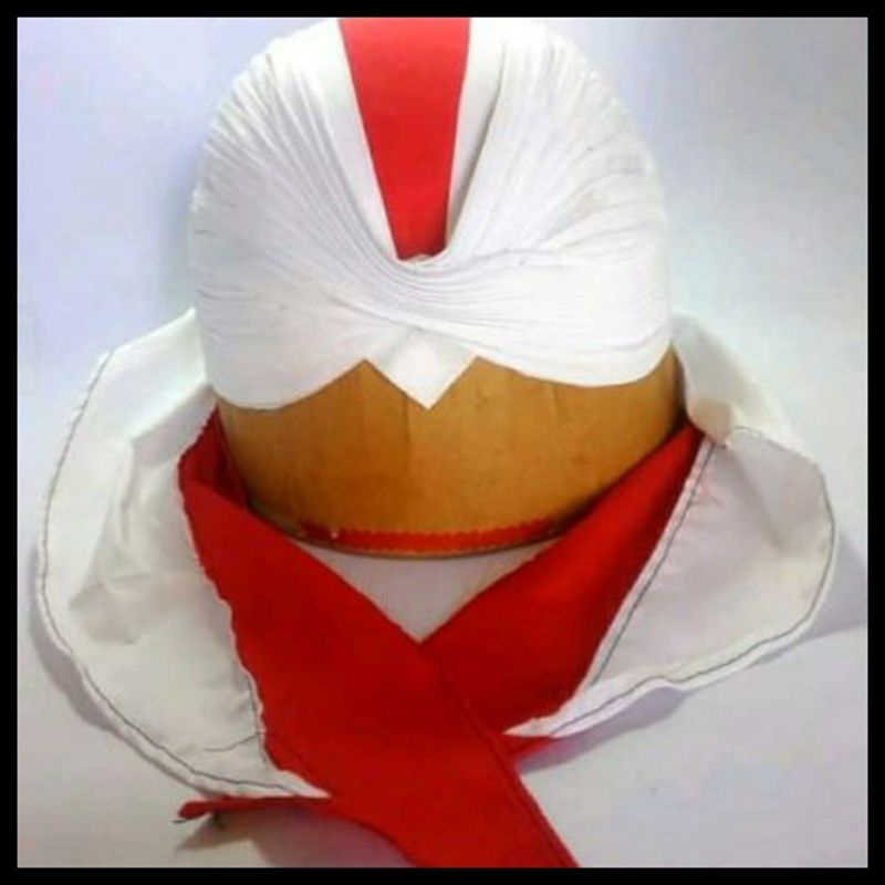 Blangkon Jogja Lipat Merah Putih Sliwir Ukuran Pria Dewasa dan Anak Kecil " JUMBO dan KECIL "