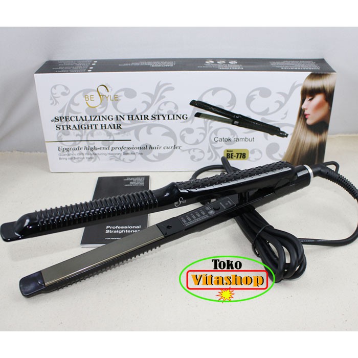 Alat Catok Rambut BESTYLE High Quality BE-778 ORI , Catokan 2IN1 , Lurus &amp; Curly