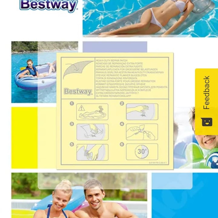 

(Isi 10 Sheets) Lem Kolam Bocor Lem Stiker Tambal Kolam Lem Tambal kolam Repair Kit Bestway