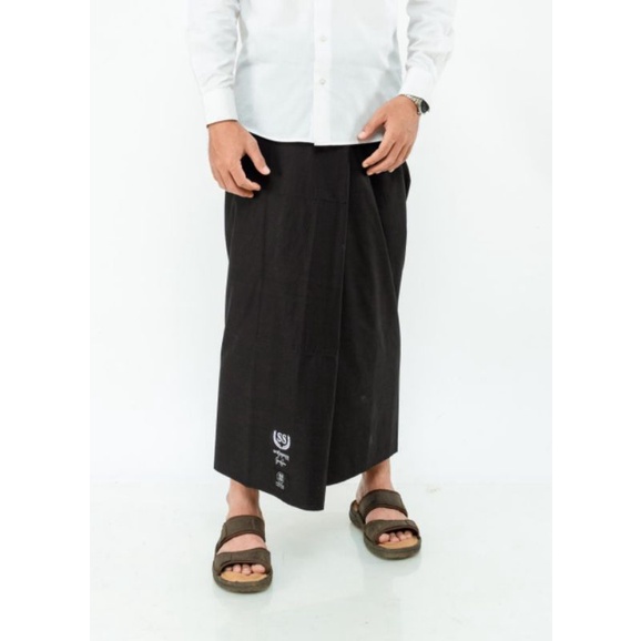Sarung Dewasa Polos Hitam Sarung Sunan Premium Alat Sholat Pria