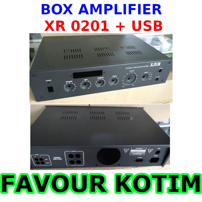 BOX POWER AMPLIFIER XR0201 XR 0201 USB STEREO FVKOTIM