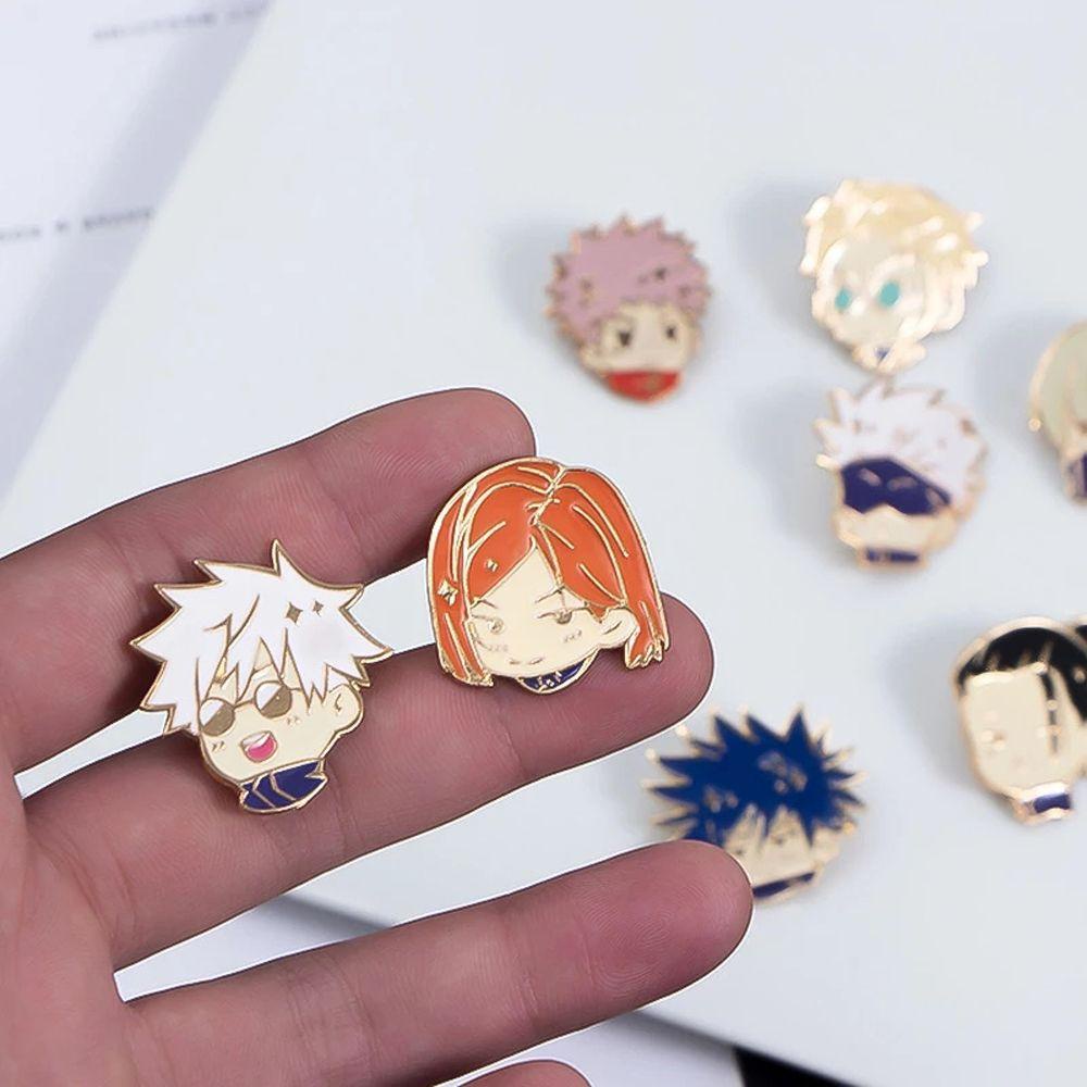 Lanfy Jujutsu Kaisen Aksesoris Ransel Logam Bros Pakaian Dekorasi Kartun Lencana Pin Enamel Bros