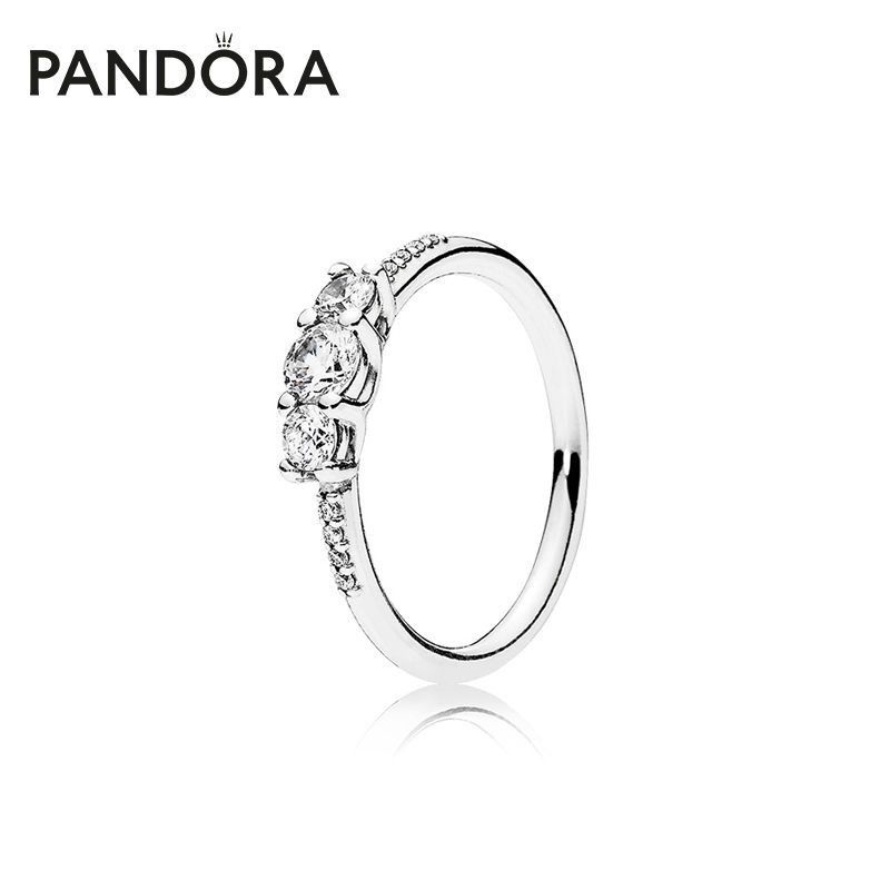 Pandora Cincin Sterling Silver 925 Dengan Cubic Zirconia Untuk Wanita