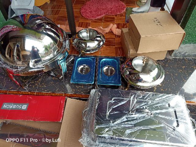 Roll Top Chafer Chafing Dish 6l 6 Liter Stainless Steel Bulat Murah