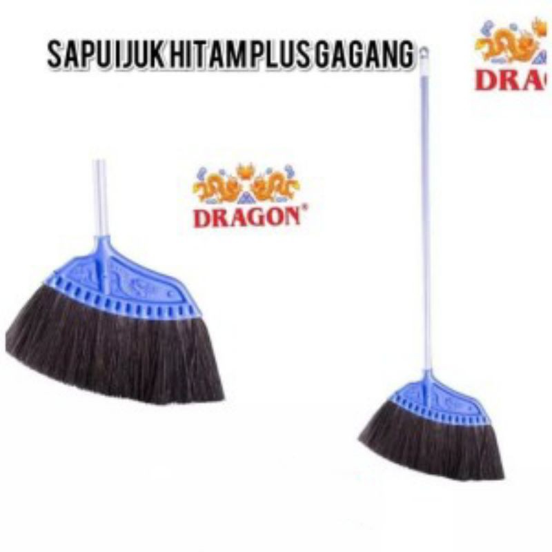 sapu ijuk  DRAGON + gagang / sapu merek dragon