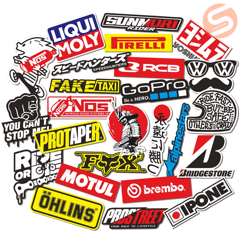 

Stiker Pack (25 Pcs) Stiker Otomotif Stiker Helm Stiker Laptop Stiker HP Stiker Motor Stiker Logo Stiker Brand Stiker Aesthetic Stiker Koper Stiker Distro Stiker Keren Stiker Graftact Stiker Anti Air Stiker Anti Luntur Stiker Premium