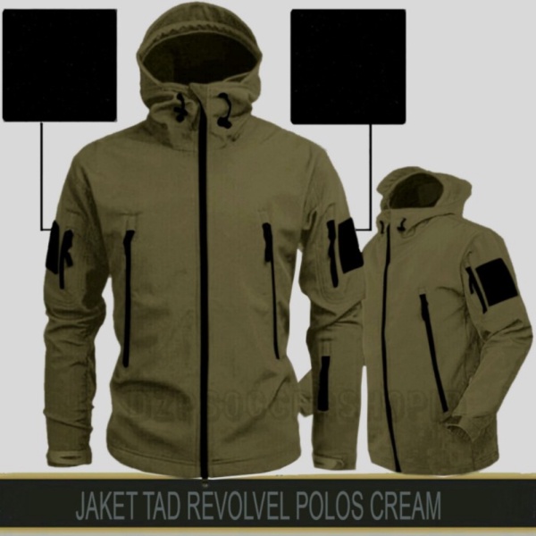 Outerwear Pria JAKET TACTICAL TAD POLOS BLACK - Hitam - M