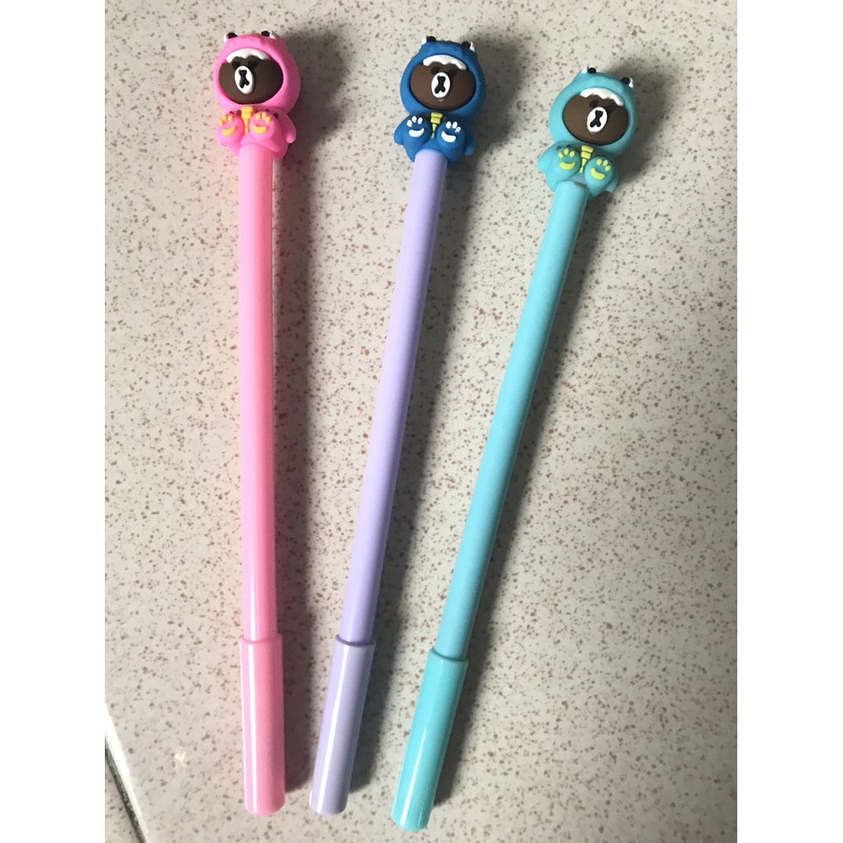 

NEW. PEN KARAKTER MURAH BROWN LINE / PEN GEL LUCU / PEN MURAH