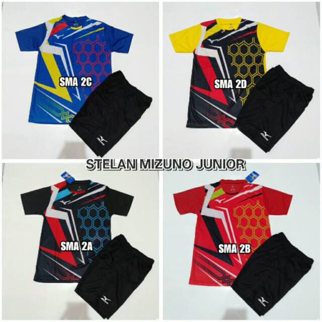 Jersey stelan voly junior (ukuran anak) Jersey tenis meja bulutangkis