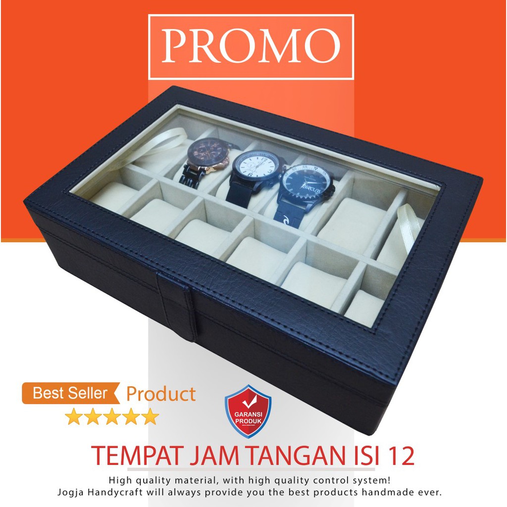 (PROMO) Kotak Tempat Jam Tangan Isi 12 , Watch Box, Wadah Jam, Box Jam