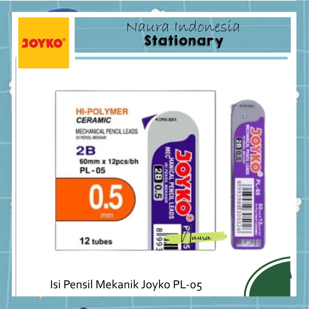 

Isi Pensil Mekanik Joyko PL-05 | Pencil Lead Joyko PL-05 2B 0.5 mm