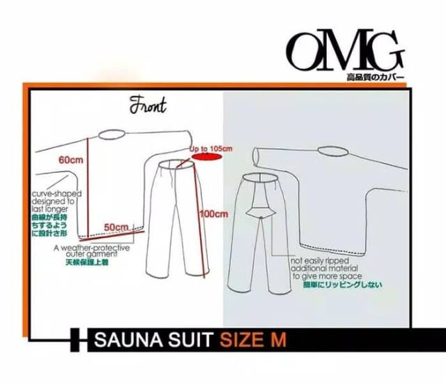 OMG Sauna Suit Kualitas Bagus / Baju Sauna / Jaket Celana Sauna Pembakar Lemak / Pakaian  Olahraga Pria Wanita Best Quality