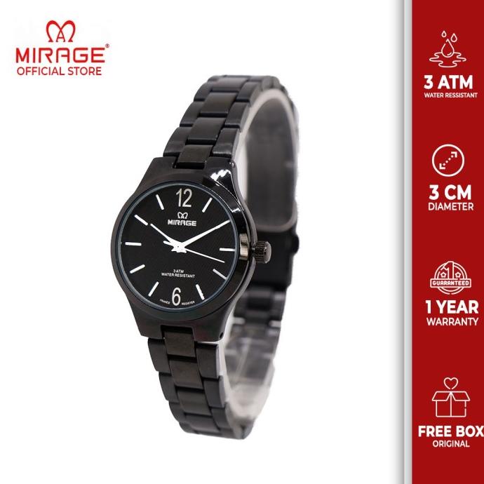 Mirage Original Jam Tangan Wanita Modern Black Hitam 604L Fashion Star Seller Termurah