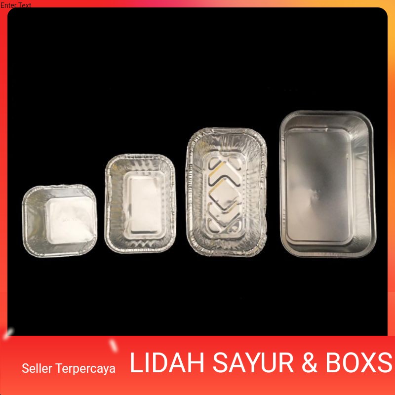 ISI 10 aluminium foil box tempat makan aluminium cup kontainer for food