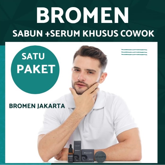 𝗕𝗥𝗢𝗠𝗘𝗡 𝗣𝗔𝗞𝗘𝗧 𝗞𝗢𝗠𝗣𝗟𝗜𝗧 𝗦𝗔𝗕𝗨𝗡 𝗦𝗘𝗥𝗨𝗠  1 SABUN + 1 SERUM ORIGINAL (FREE TEMPAT SABUN)