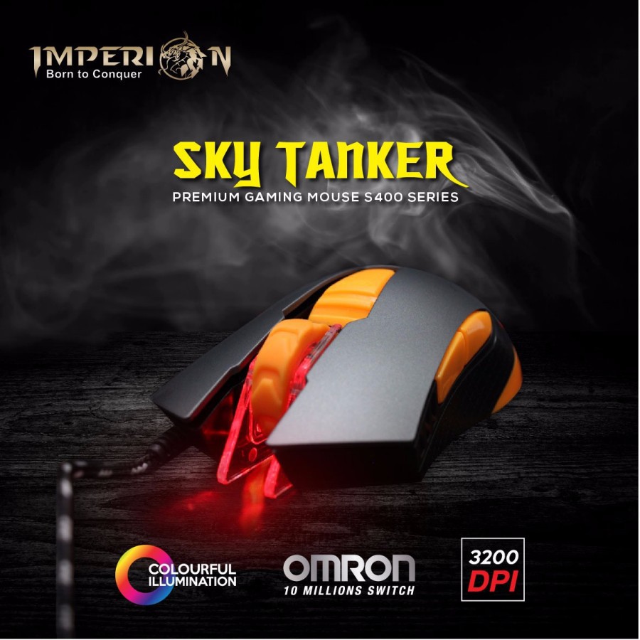 MOUSE GAMING Imperion S400 Sky Tanker - Wired mouse FREE MOUSEPAD