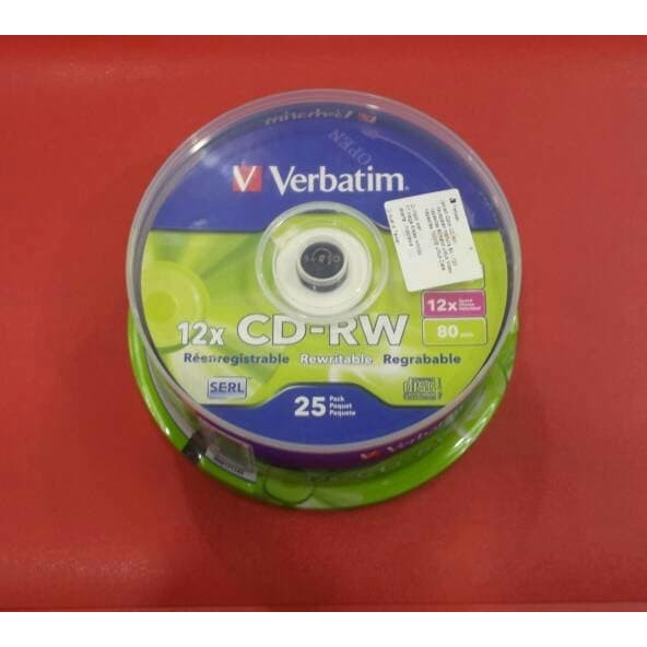 CD-RW VERBATIM 12X (SPINDEL25)