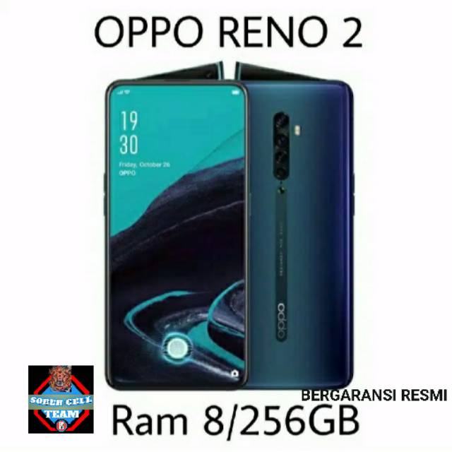 HP OPPO RENO 2 RAM 8/256 GB BERGARANSI RESMI OPPO BARANG READY BANYAK