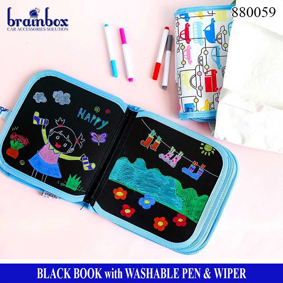 

Doodle Portable Drawing Board Black Book Buku Papan Tulis Hitam Gambar Buku Tulis Bisa Dihapus