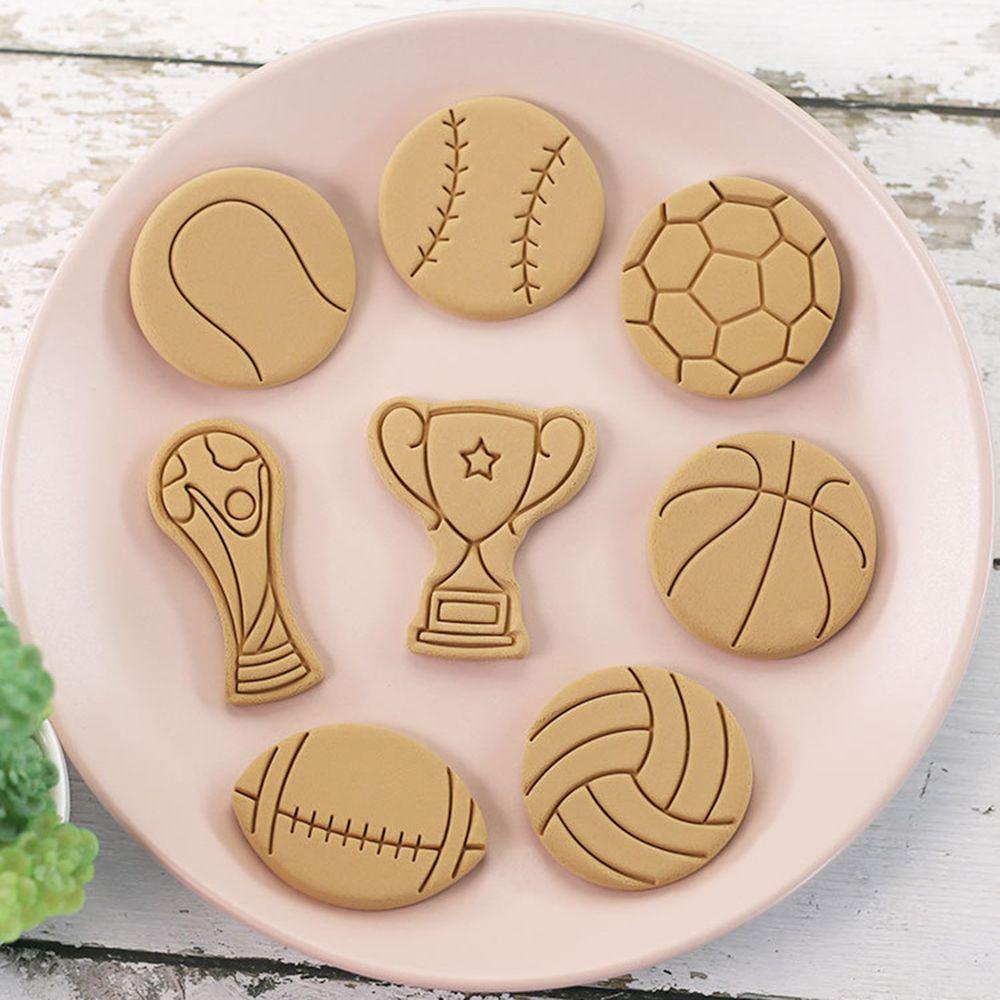 Preva 8pcs/set Cetakan Biskuit DIY Pastry Dekorasi Cetakan Kue Sepak Bola