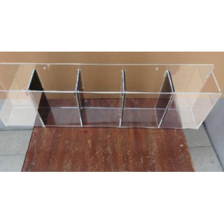 Aquarium Soliter Cupang Akrilik - 5 kamar dan sekat hitam