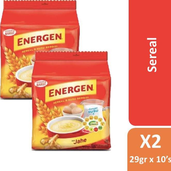 

[KODE BARU 78] Energen Jahe Pouch (10 Sachet x 29 gr) Twinpack TERLARIS!!!