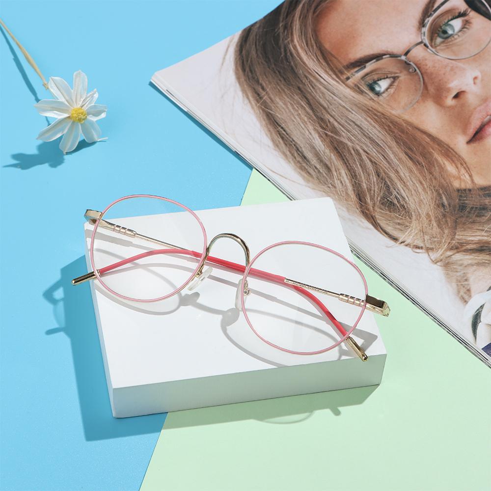 R-flower Kacamata Frame Metal Ultra Ringan Gaya Vintage