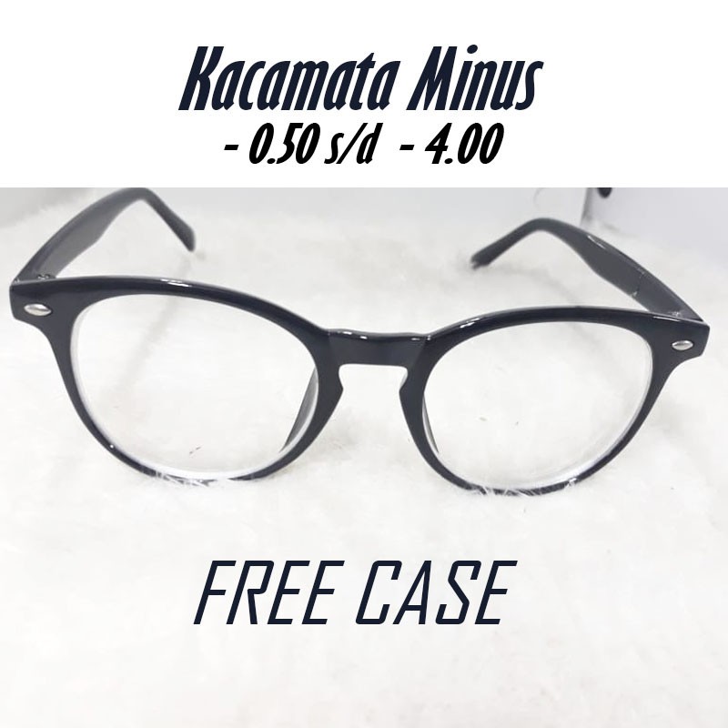 PROMOOOO!!! Kacamata Minus Pria dan Wanita Ukuran 0.50-4.00 + FREE CASE/nastushaa