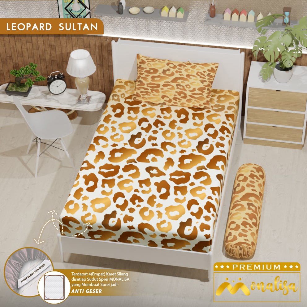 Monalisa Premium Sprei Uk 90/100/120 - Leopard Sultan