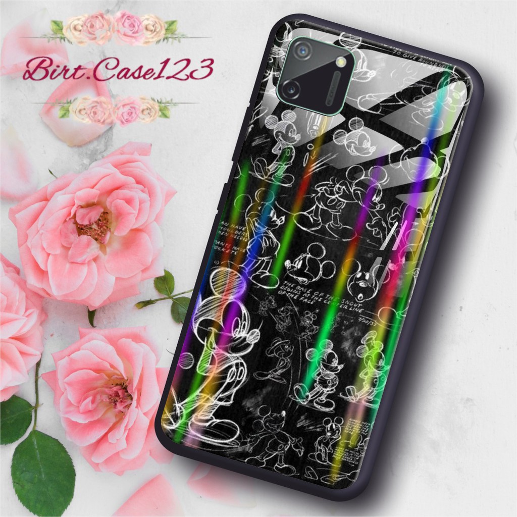 back case glass aurora MICKEY MOUSE Realme C1 C2 C3 U1 2 2 Pro 3 Pro 5 5i 5s Pro 6 Pro X Xt BC1694