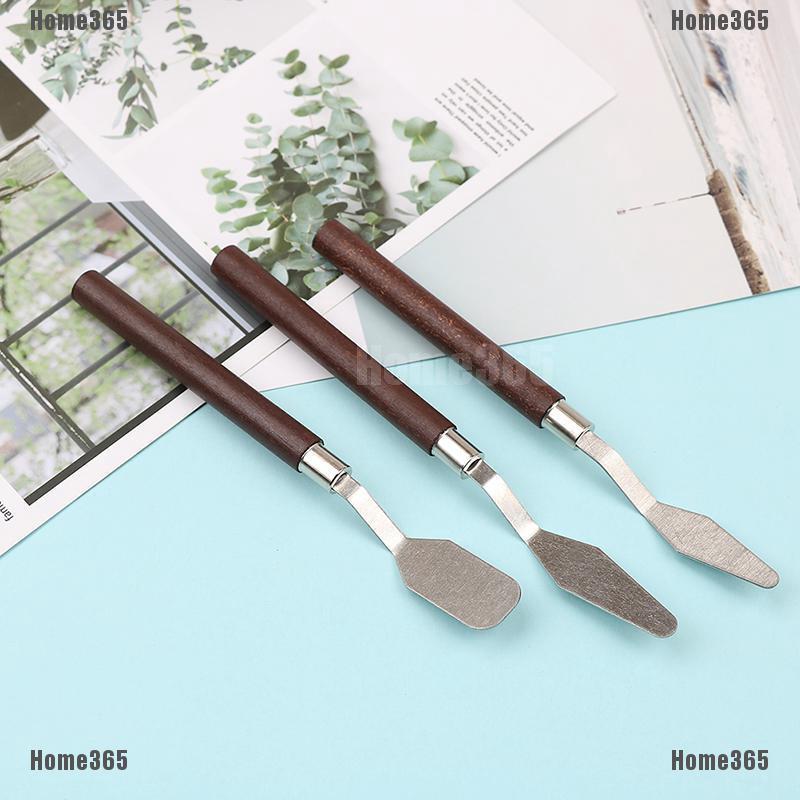 3 Pcs Pisau Lukis  Stainless Steel dengan Aneka Bentuk 