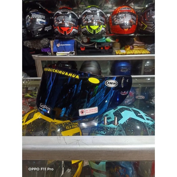 Flat visor ink CV l max - kaca helm ink CL max - kaca flat visor pnp ink cl max free stiker visor