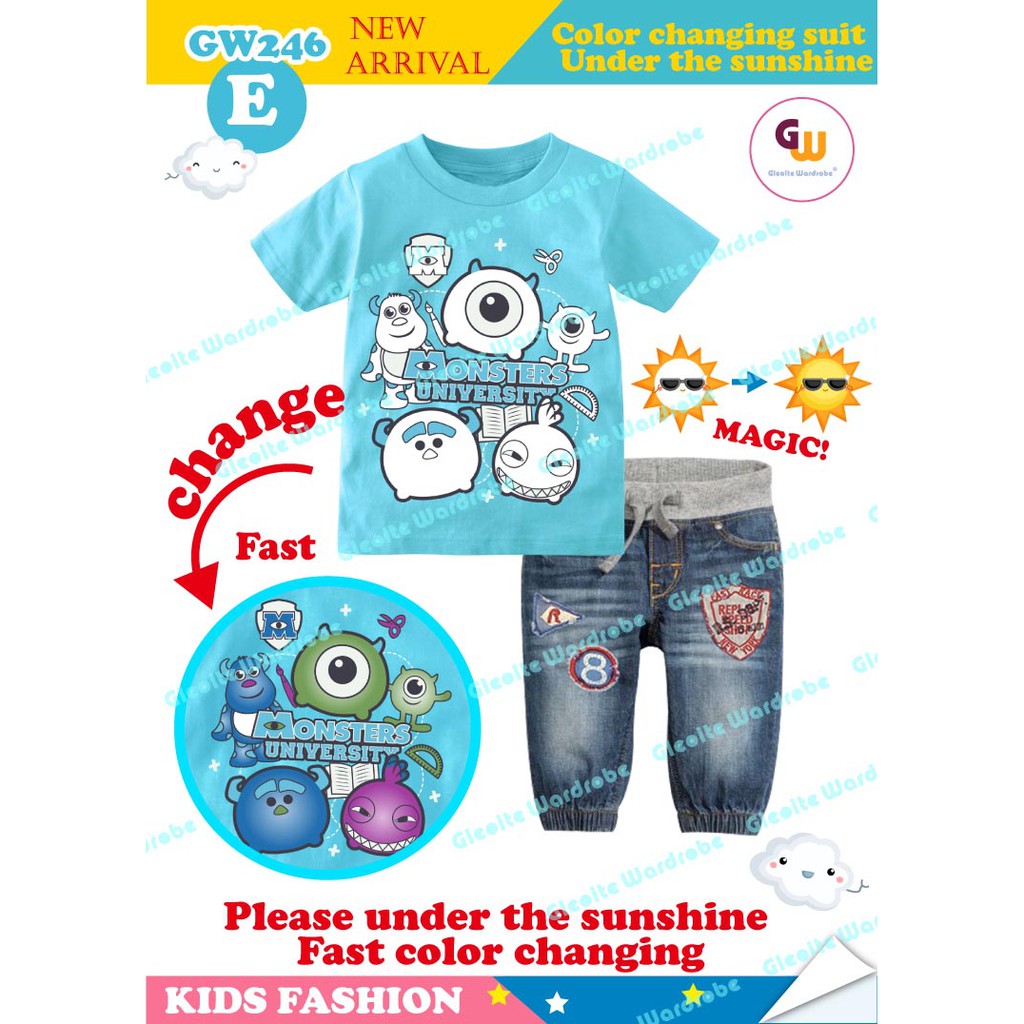 GW246 Top+Jeans Pants Kode E (Monster Tosca)