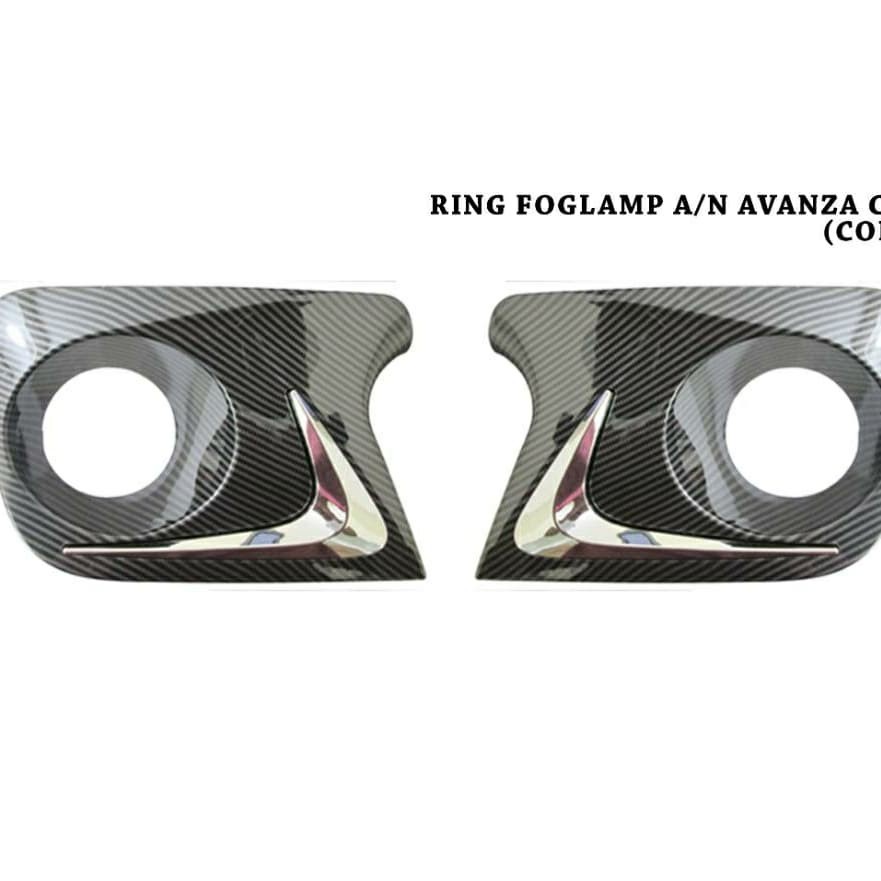 Garnish / Ring Cover Foglamp All New Avanza tipe G 2012-2013 Carbon