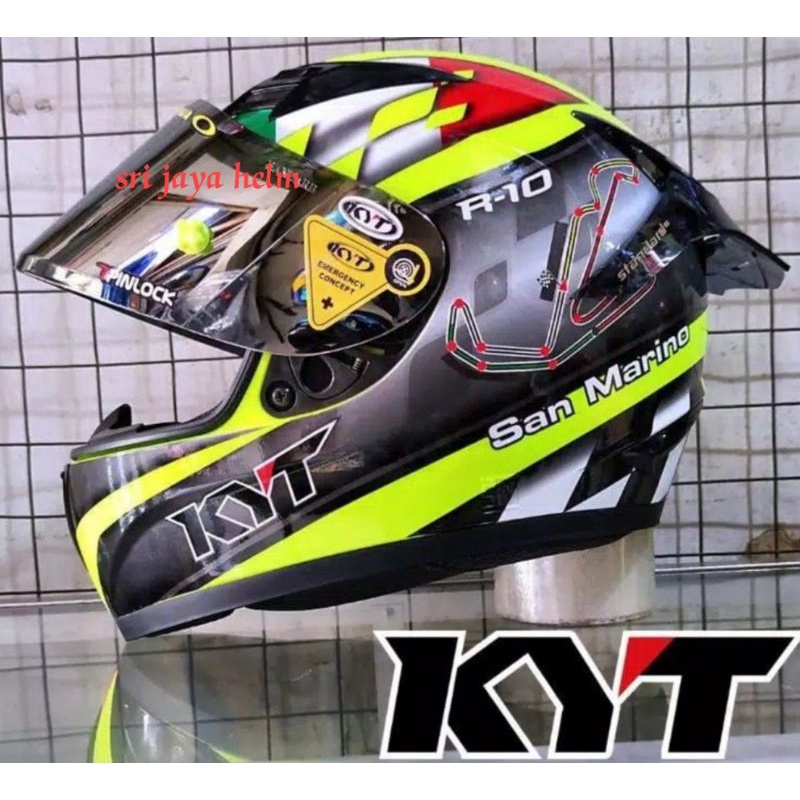 HELM KYT R10 SANMARINO PAKET GANTENG