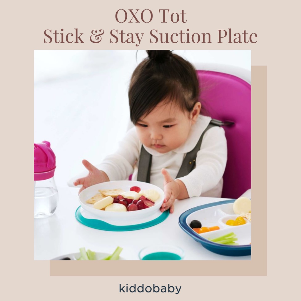 OXO Tot Stick &amp; Stay Suction Plate | Piring | Alat Makan