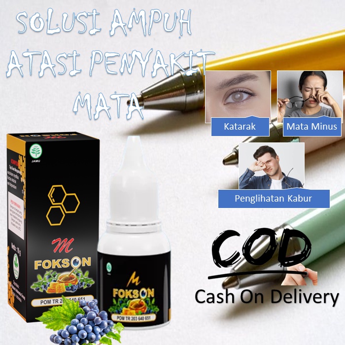 M-FOKSON Tetes Mata Ampuh, Obat Mata Minus, Obat Atasi Penglihatan Kabur