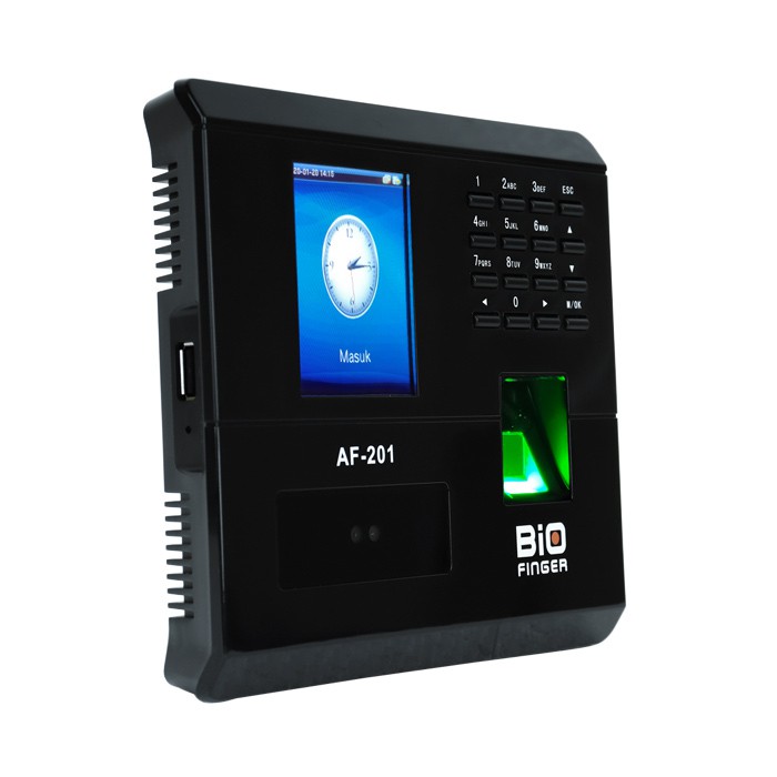 Mesin Absensi Wajah BioFinger AF-201, LAN, Cloud, Notif WA, OnLine, HP