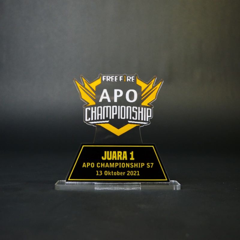 Plakat Akrilik Custom / Piala Esport/ Free Fire/ Thorpy Design Free