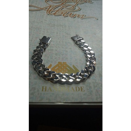 gelang perak sisik naga perak murni