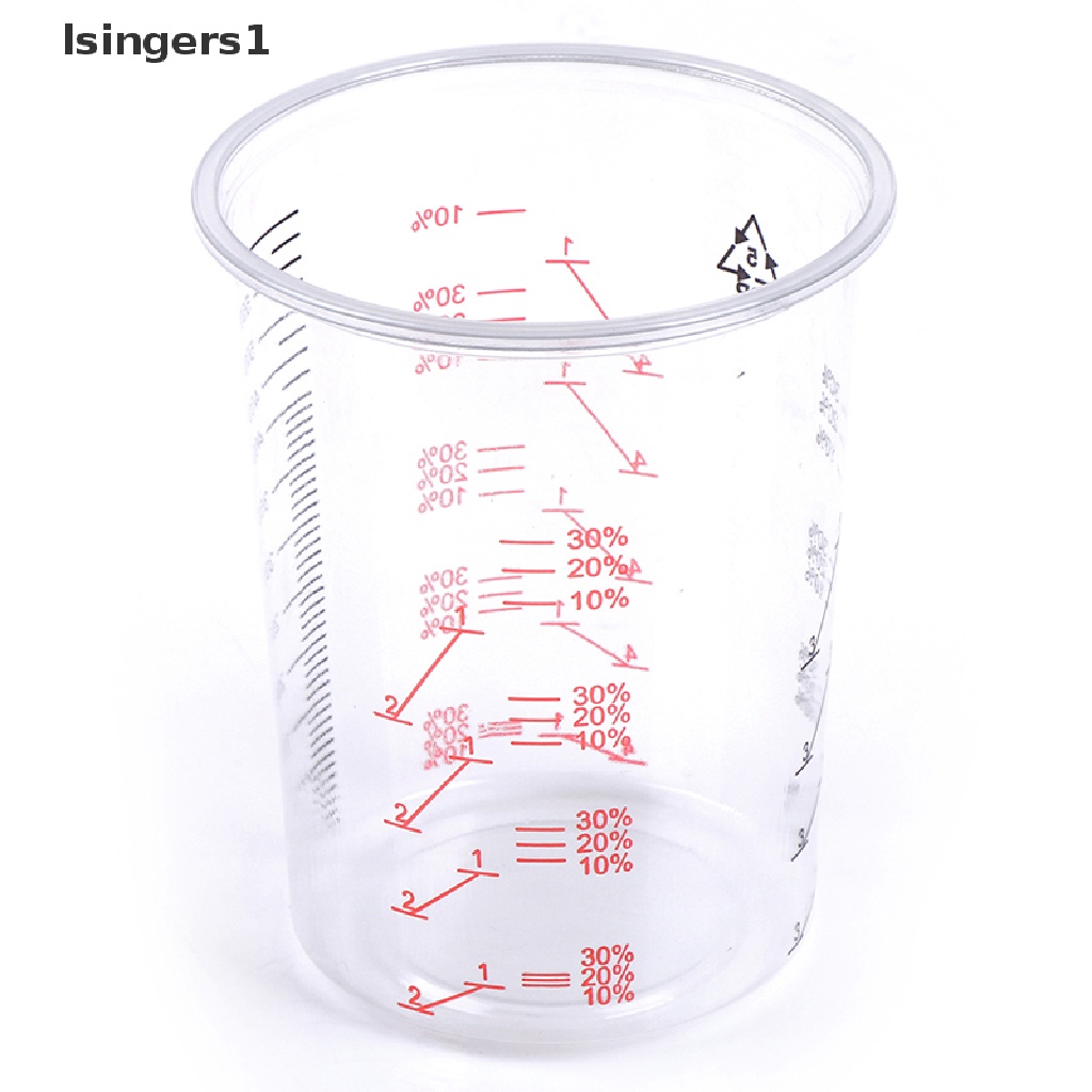 (lsingers1) 10pcs Cup Plastik 600ml Untuk Mencampur Cat