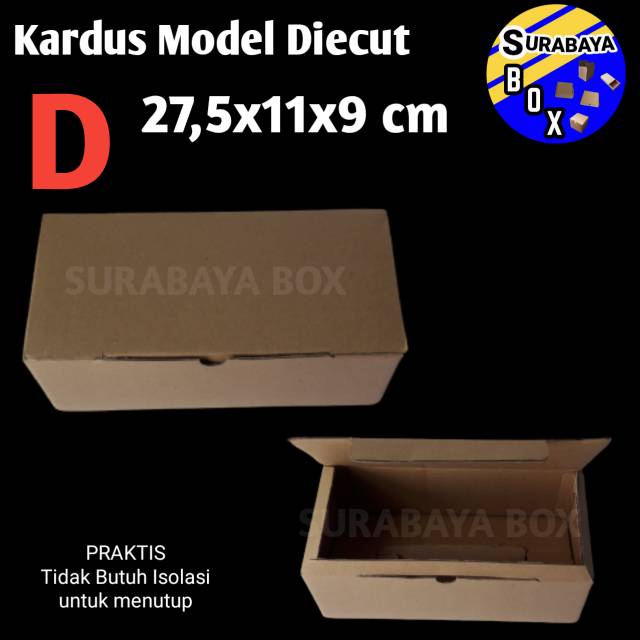 

KARDUS D COKLAT 27.5x11x9cm KOTAK AKSESORIS KARTON BOX DOS DUS SEPATU